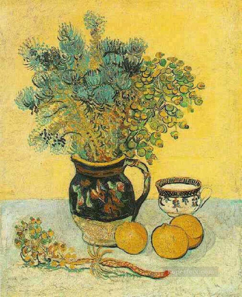 Still Life Majolica Jug with Wildflowers Vincent van Gogh Oil Paintings